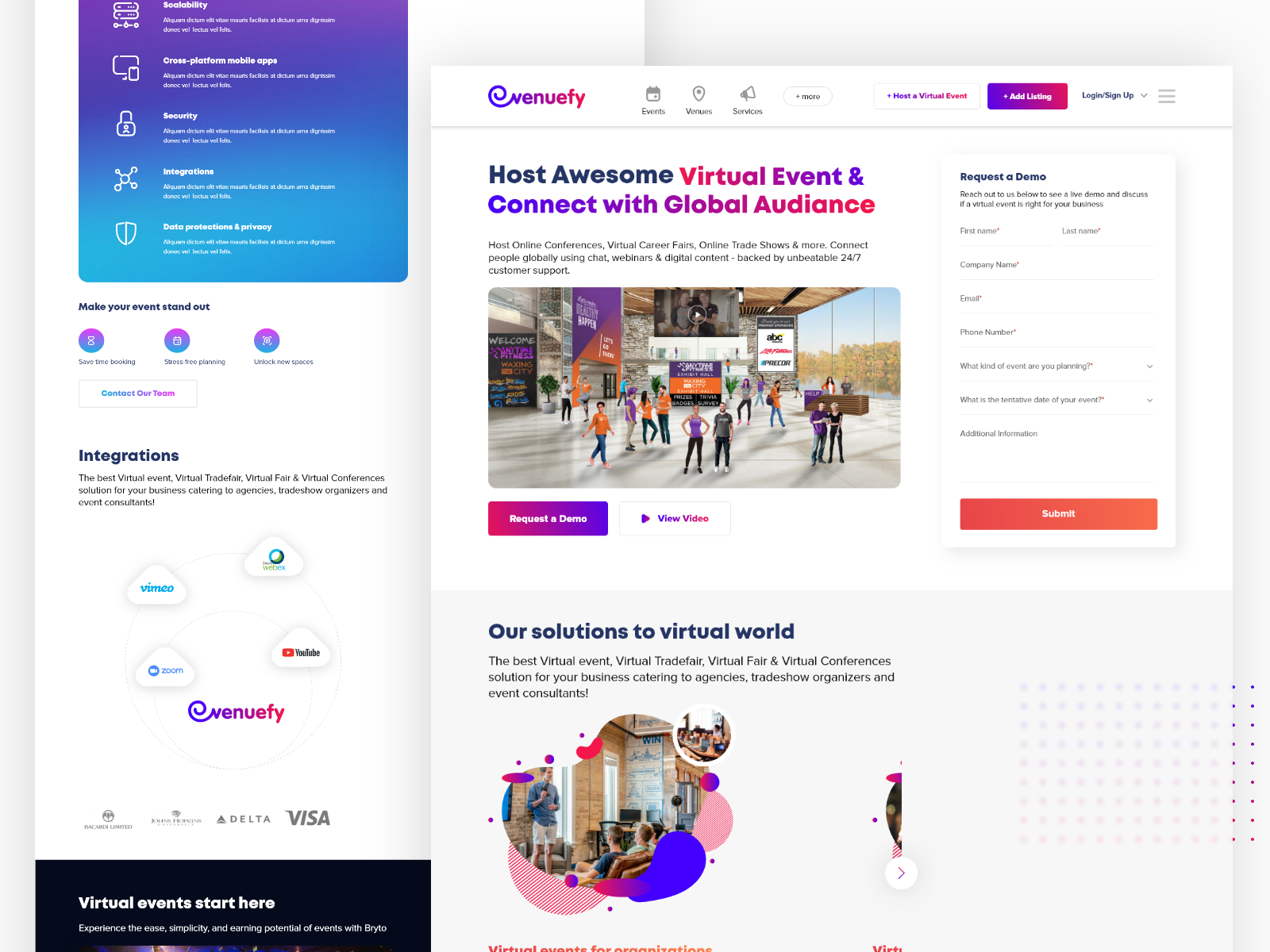 Evenuefy Web Layout