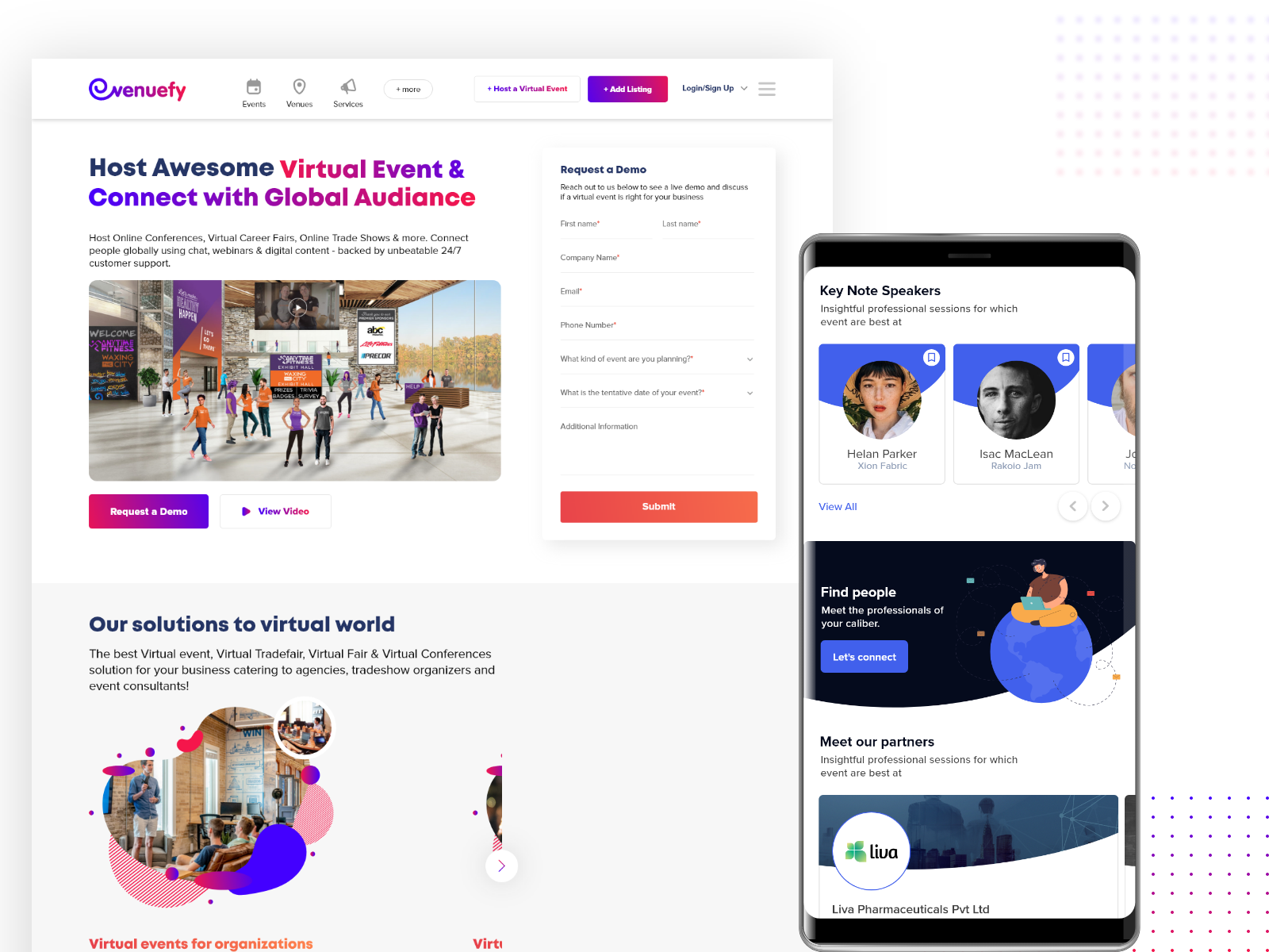 Evenuefy Web n Mobile Layout